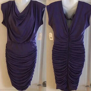 Jessica Simpson purple ruched  dress size 4